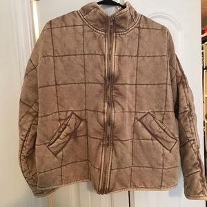 Free people quilted dolman jacket - Champagne Diamonds